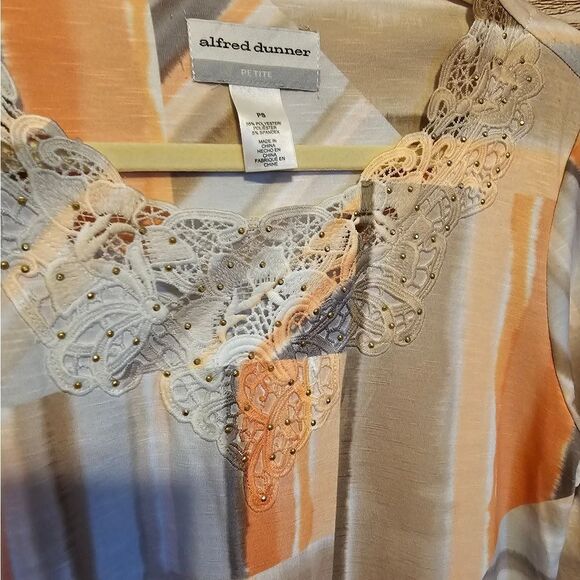 Alfred Dunner top long sleeve Women's PS Stonehenge multicolored NWT - Picture 3 of 8